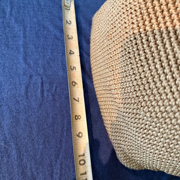 THE SAK Tan Crochet Woven Hobo Bag - Hand Crocheted Shoulder Bag - Picture 4 of 16